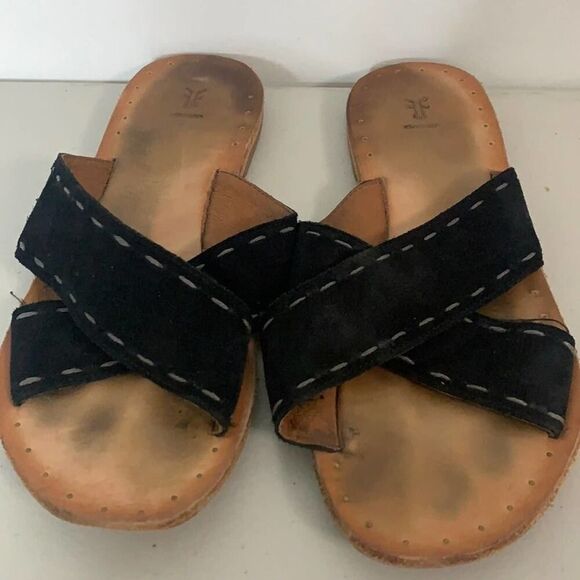 FRYE LEATHER SANDALS SIZE 9 1/2 B‎ - Picture 1 of 4